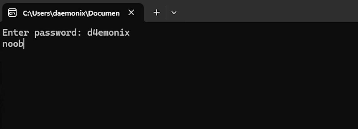 Executing the exe file