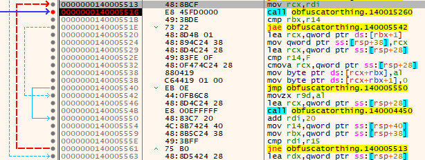 Stepping over memory address